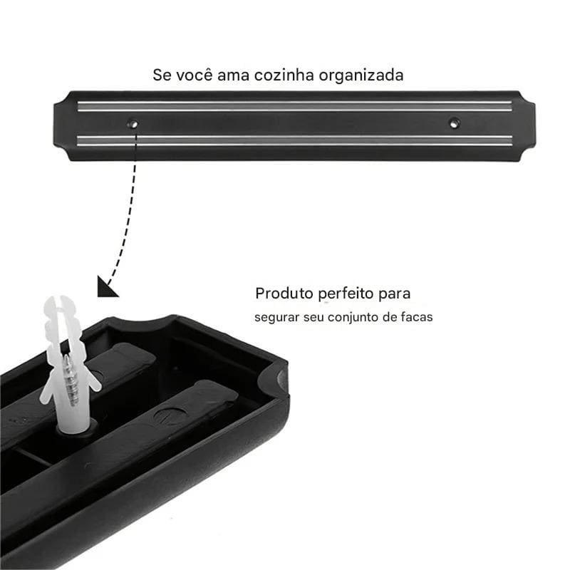 Suporte Magnético de Parede em Aço Inox